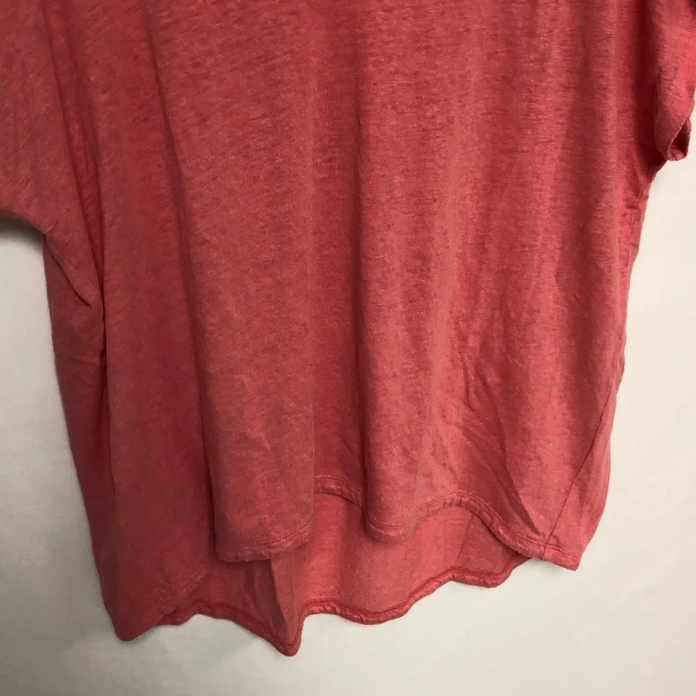 Eileen Fisher Pink Ribbed Linen Top - Picture 5 of 9